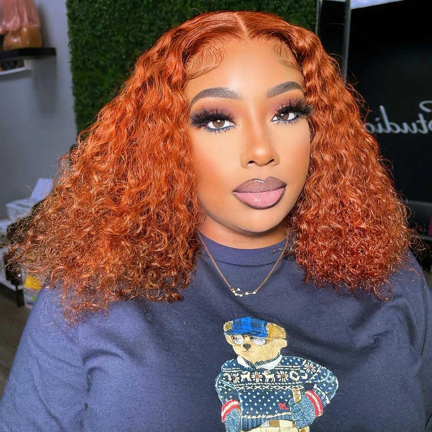 Curly BOB Wig Human Hair 200 Density Deep Wave for Black Women