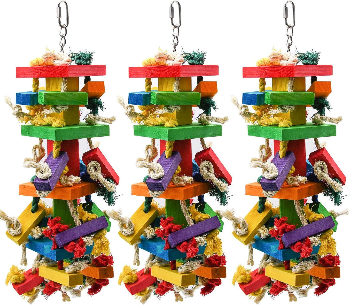 Large Parrot Toy Set for Macaws and African Grey Birds