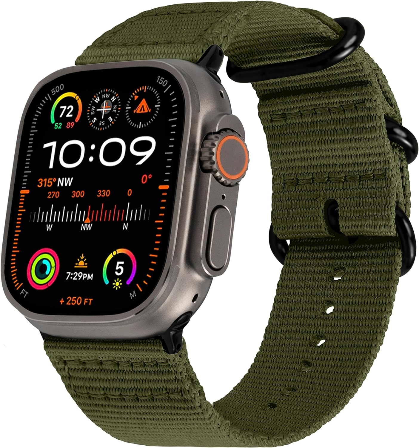 Carterjett Nylon Apple Watch Band - Rugged & Stylish Army Green