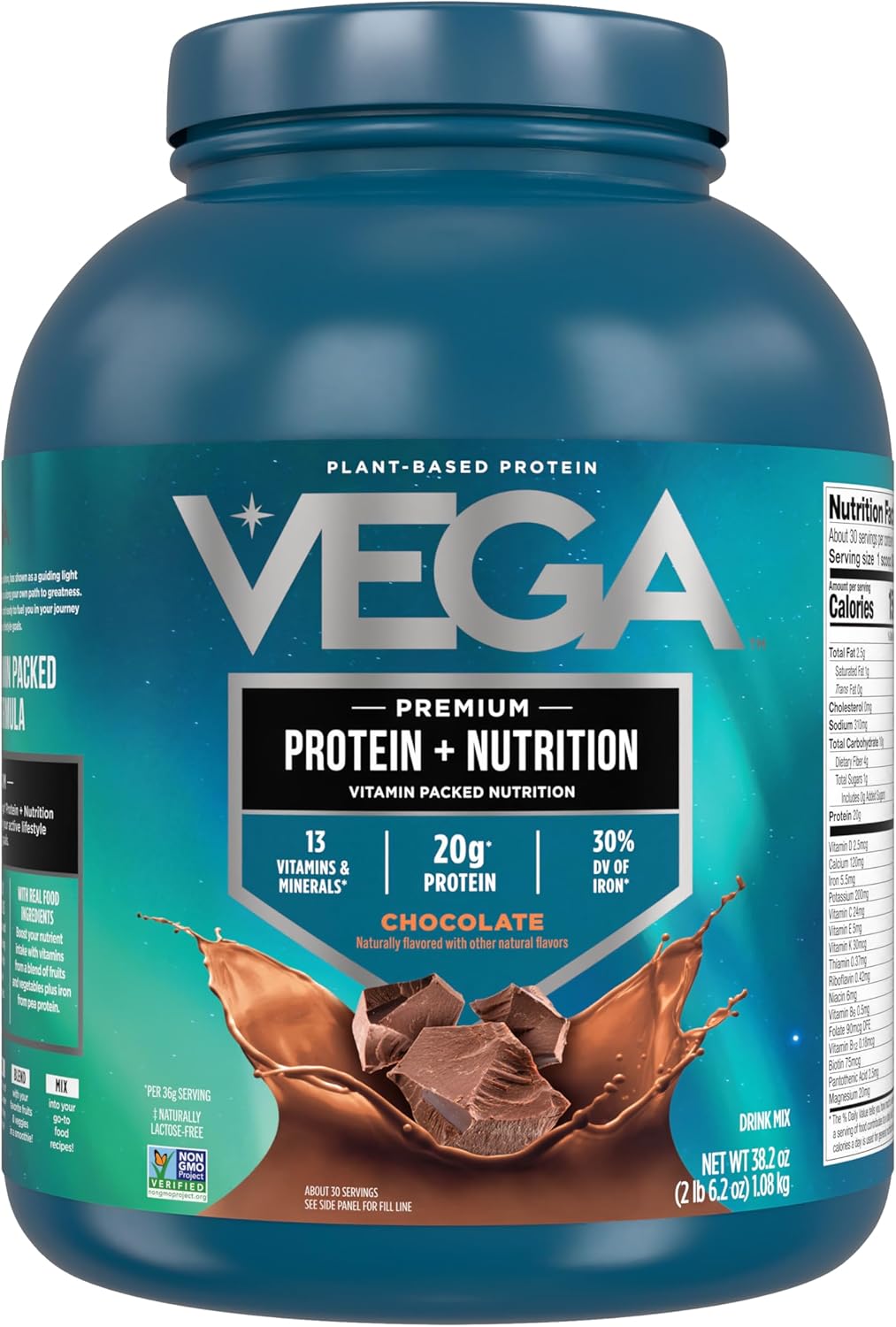 Vega Protein + Nutrition: 20g Plant-Based Chocolate Protein Powder