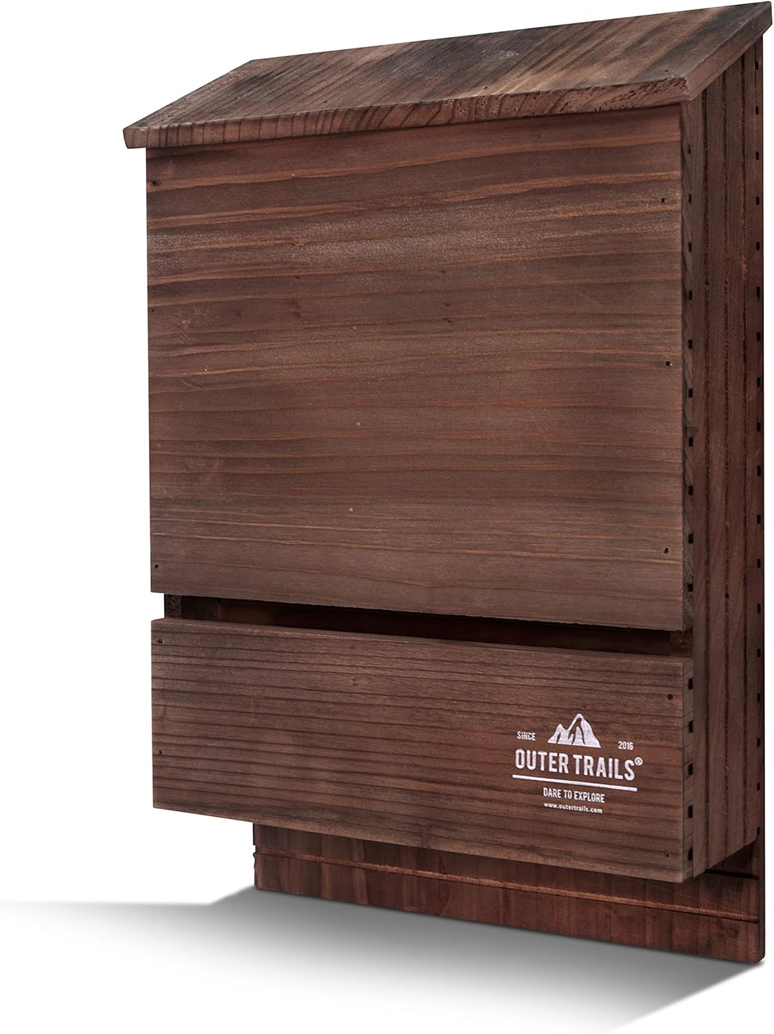 Japanese Cedar Bat House Habitat with Two Chambers for Bats
