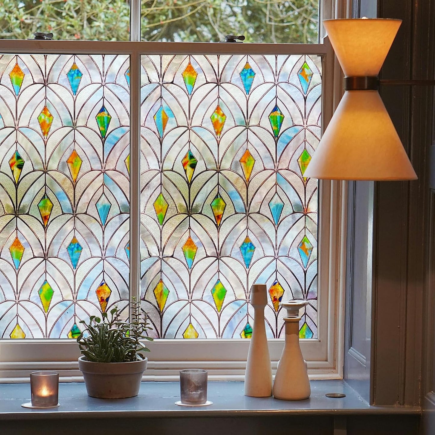 3D Stained Glass Window Film for Privacy and Sun Control