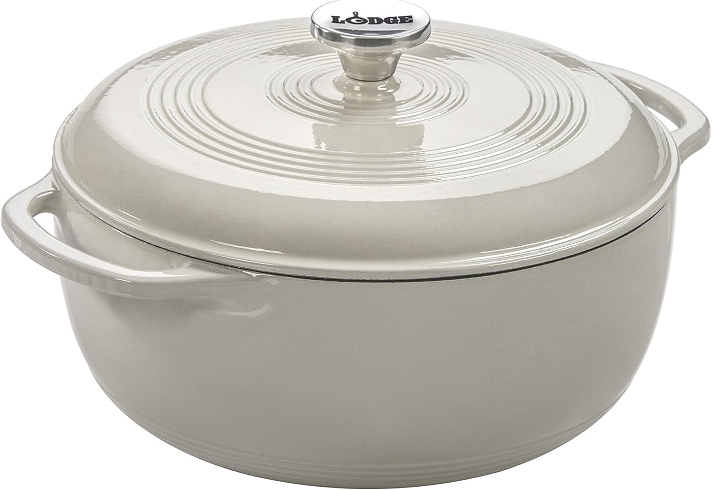 Lodge 6 Quart Enameled Cast Iron Dutch Oven for Versatile Cooking