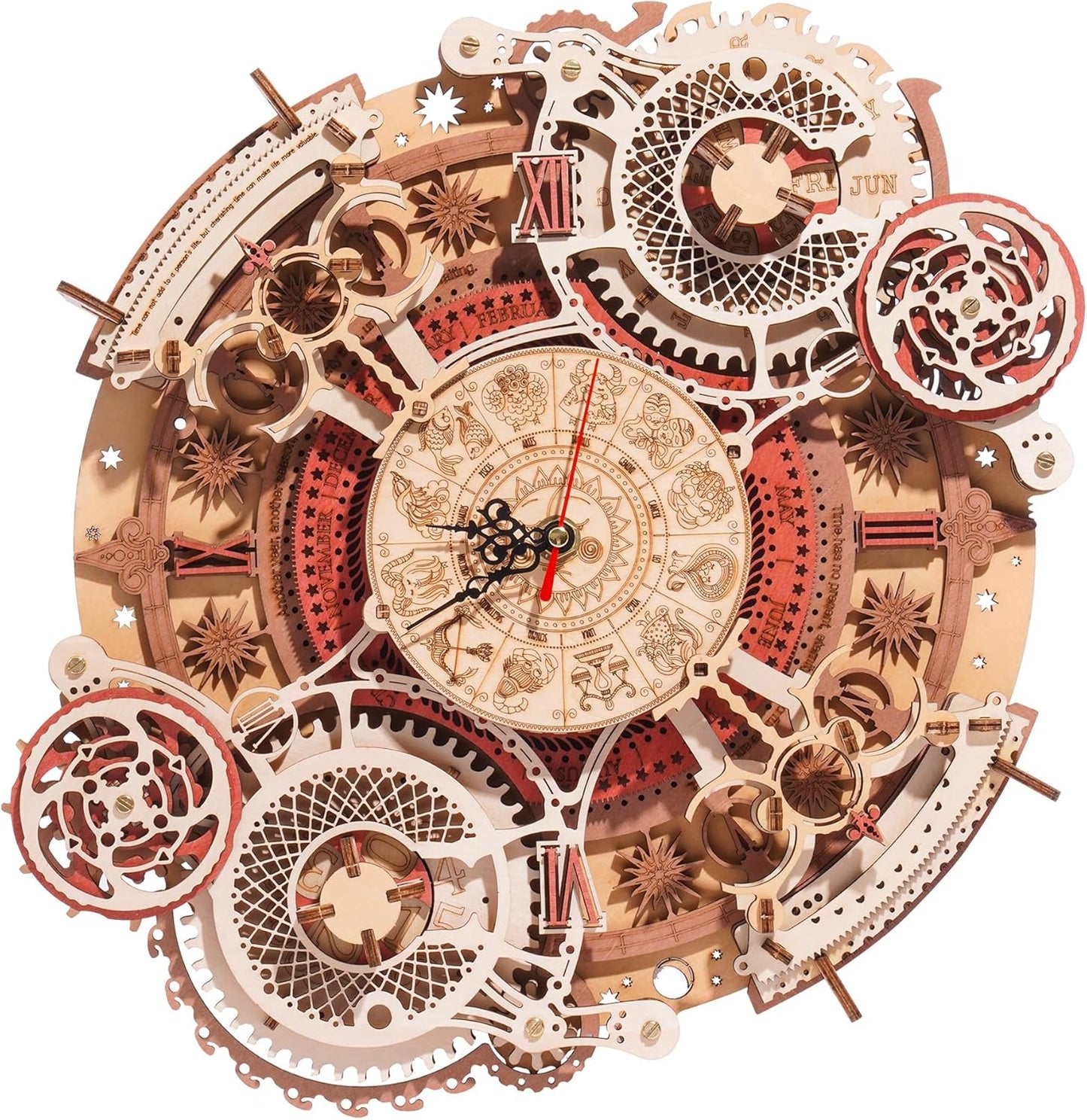 ROBOTIME 3D Wooden Puzzles for Adults - Unique Steampunk Clock