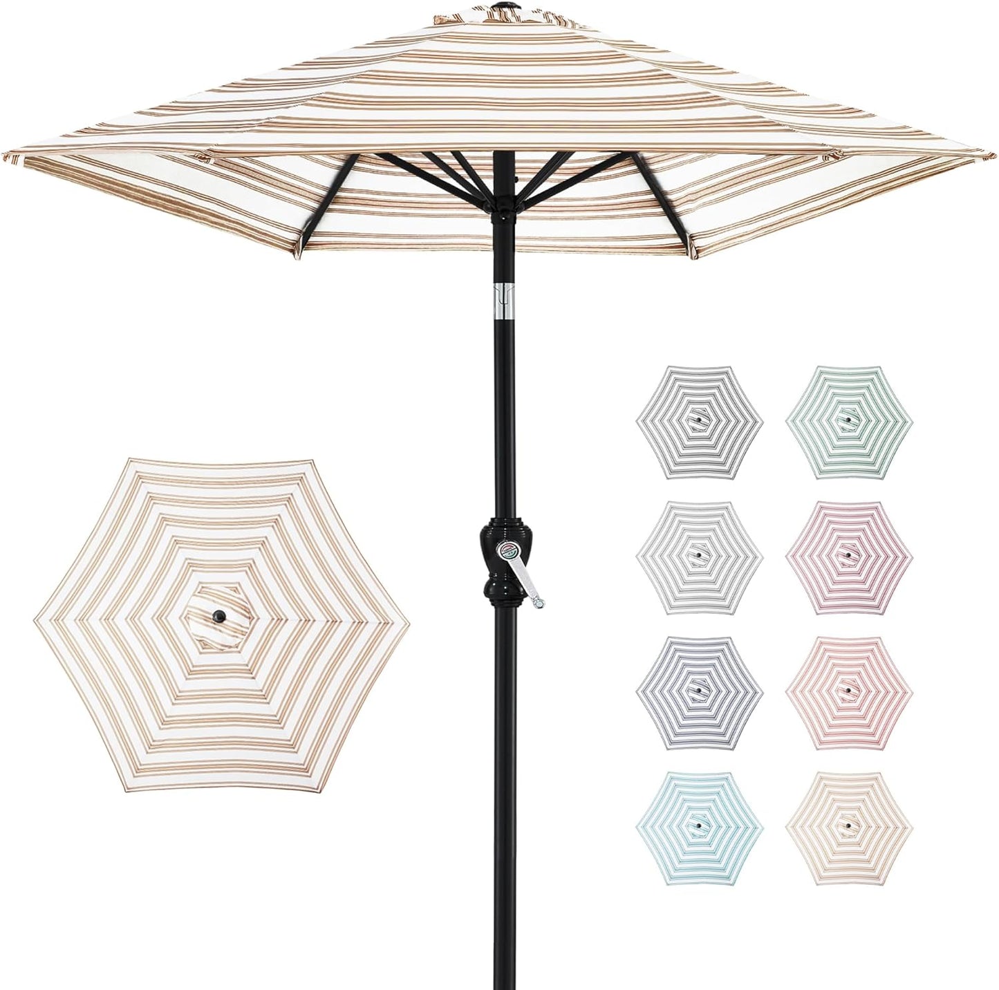 10ft Outdoor Steel Polyester Market Patio Umbrella for Sun