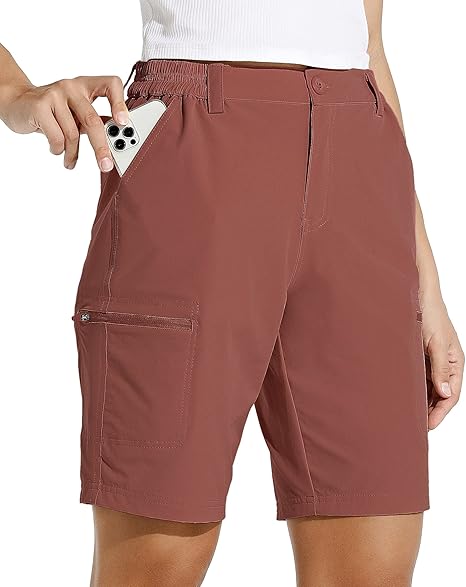 Willit Women's 10in Hiking Cargo Shorts for Outdoor Adventures