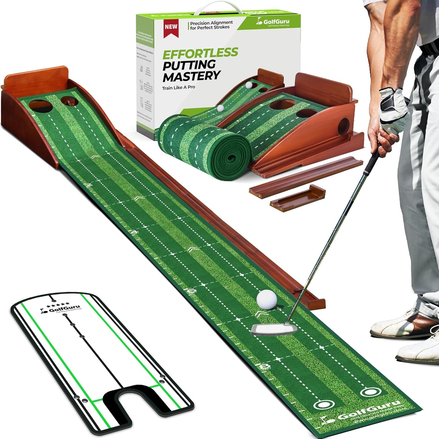 9.8ft Automatic Ball Return Putting Green Set