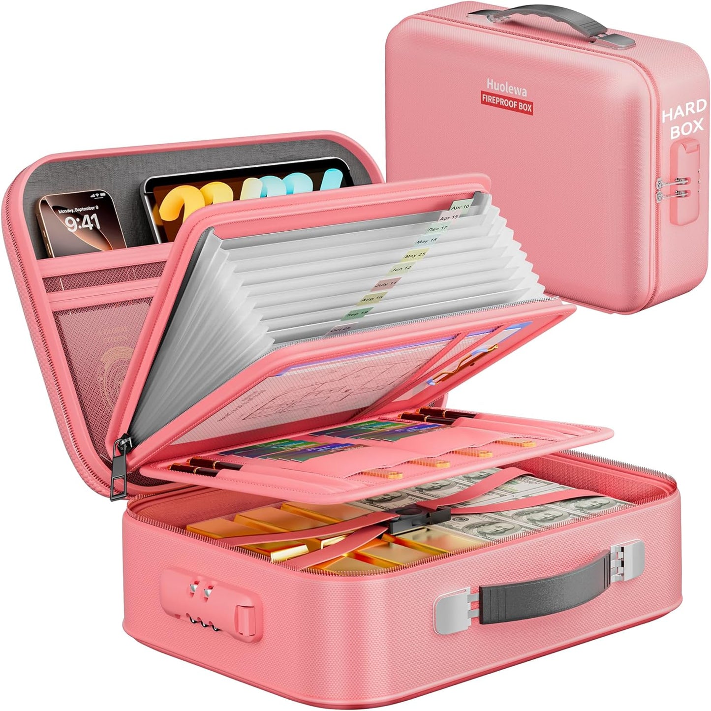 Fireproof Document Box with Lock for Secure Storage Solutions