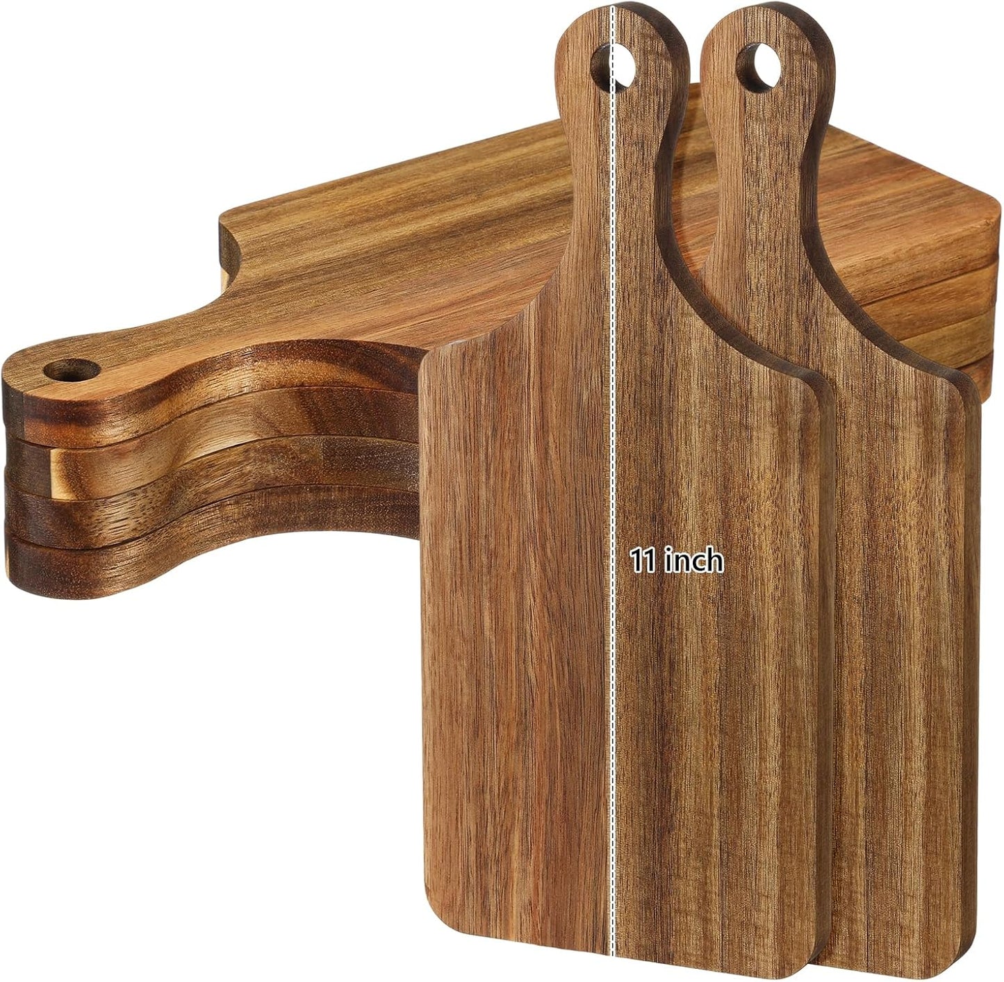 Patelai 6 Pack Bamboo Cutting Boards for DIY and Serving Needs