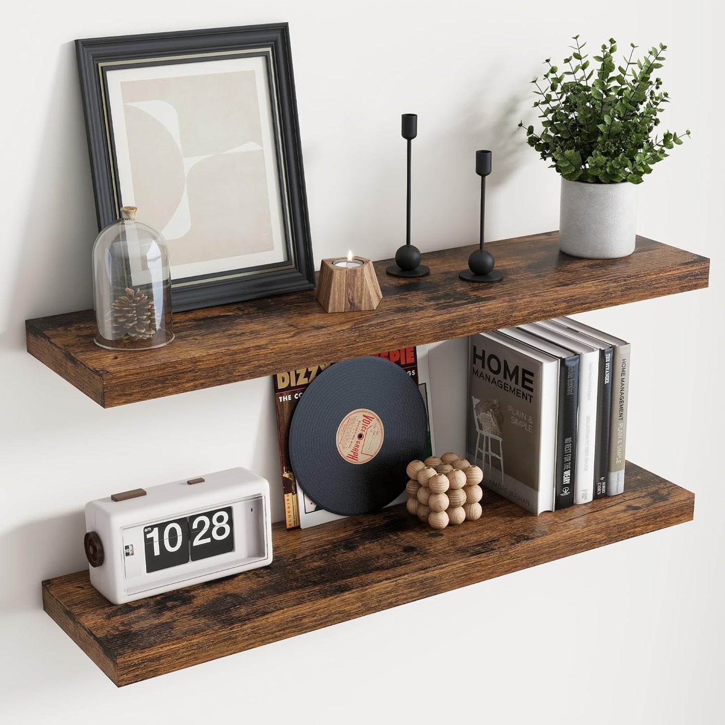 Floating Shelves for Wall with Invisible Brackets for Storage
