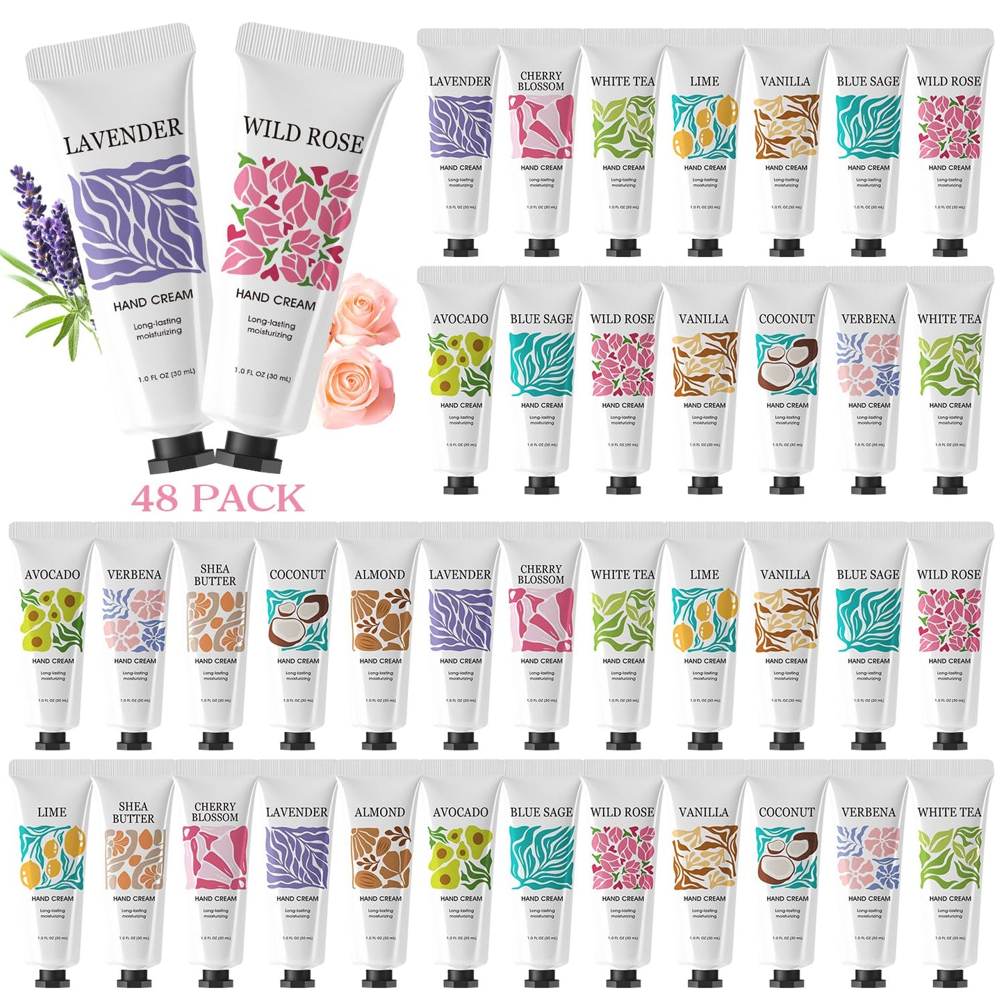 BODY & EARTH # LOVE 48 Pack Hand Cream Gift Set for Women
