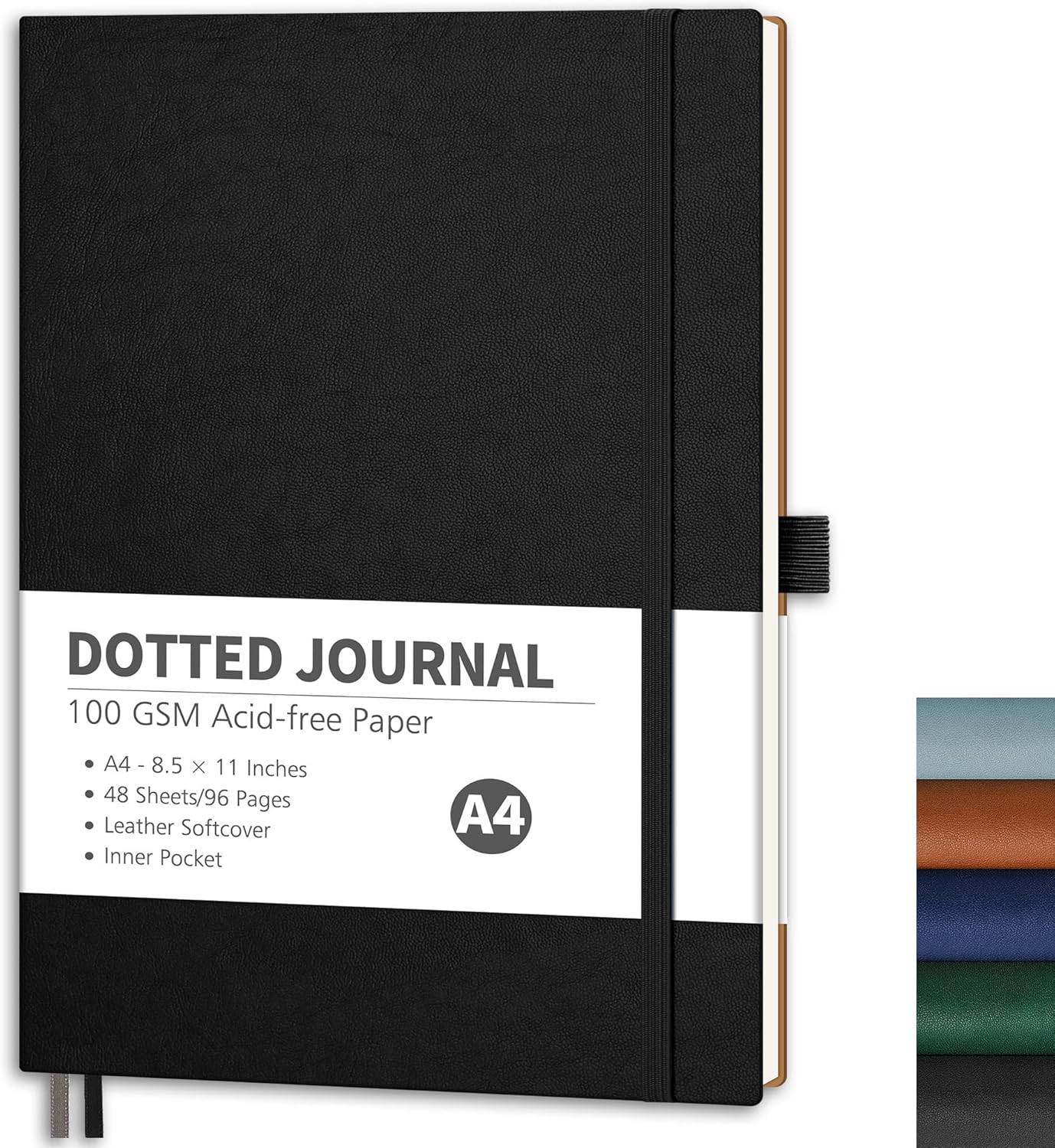 Premium A4 Dotted Journal 100 GSM - Leather Softcover