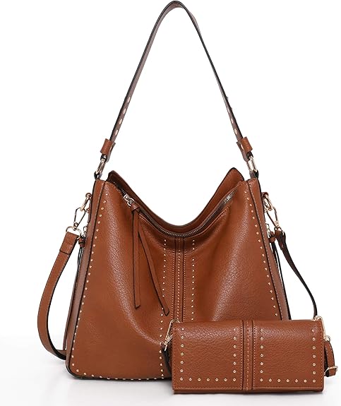 Montana West Hobo Handbag for Women with Studs and Crossbody Strap