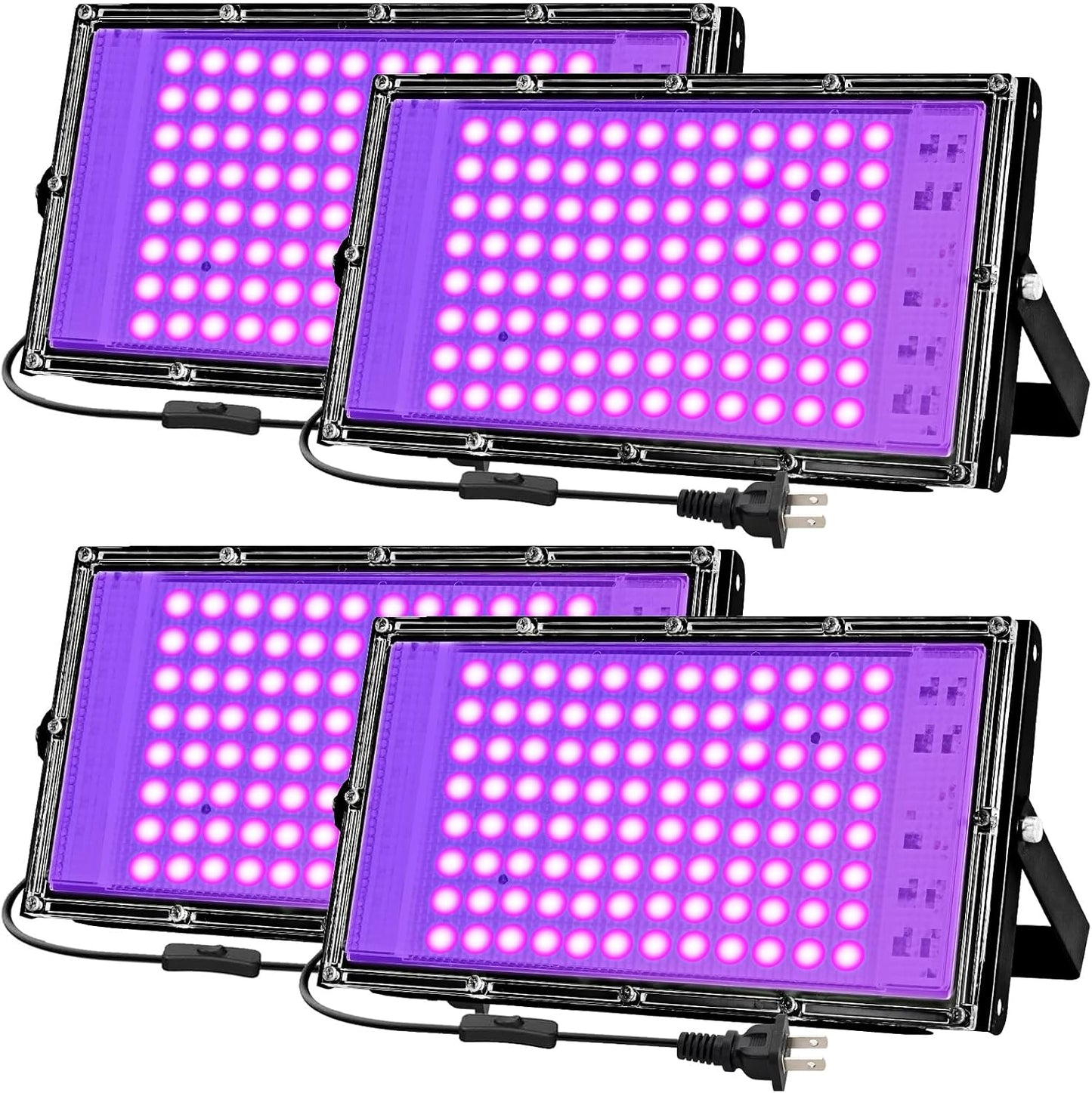 100W Black Lights for Glow Party - High Power UV Flood Light