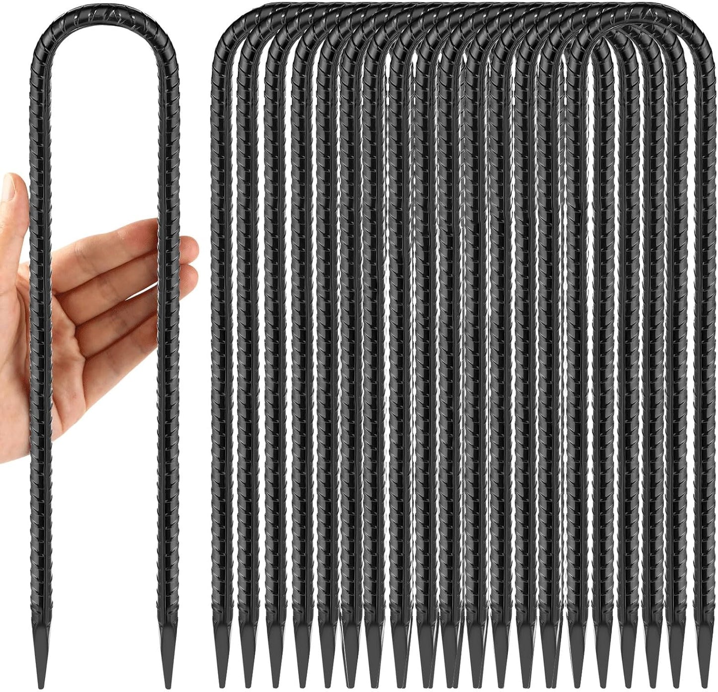 12 Inches Trampoline Wind Stakes for Heavy Duty Ground Anchoring