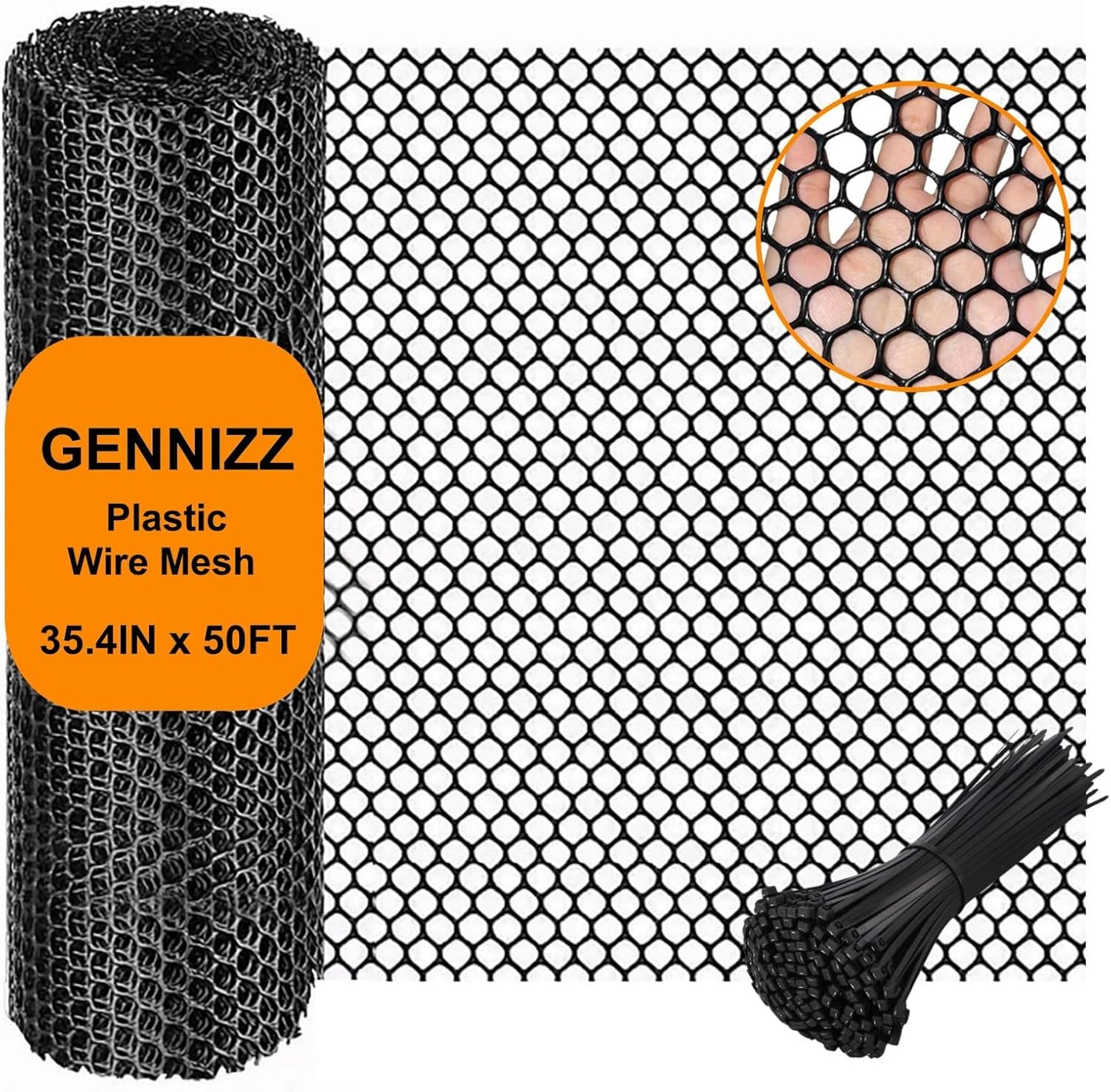 Plastic Chicken Wire Mesh for Poultry and Garden Use 35.4In x 50Ft