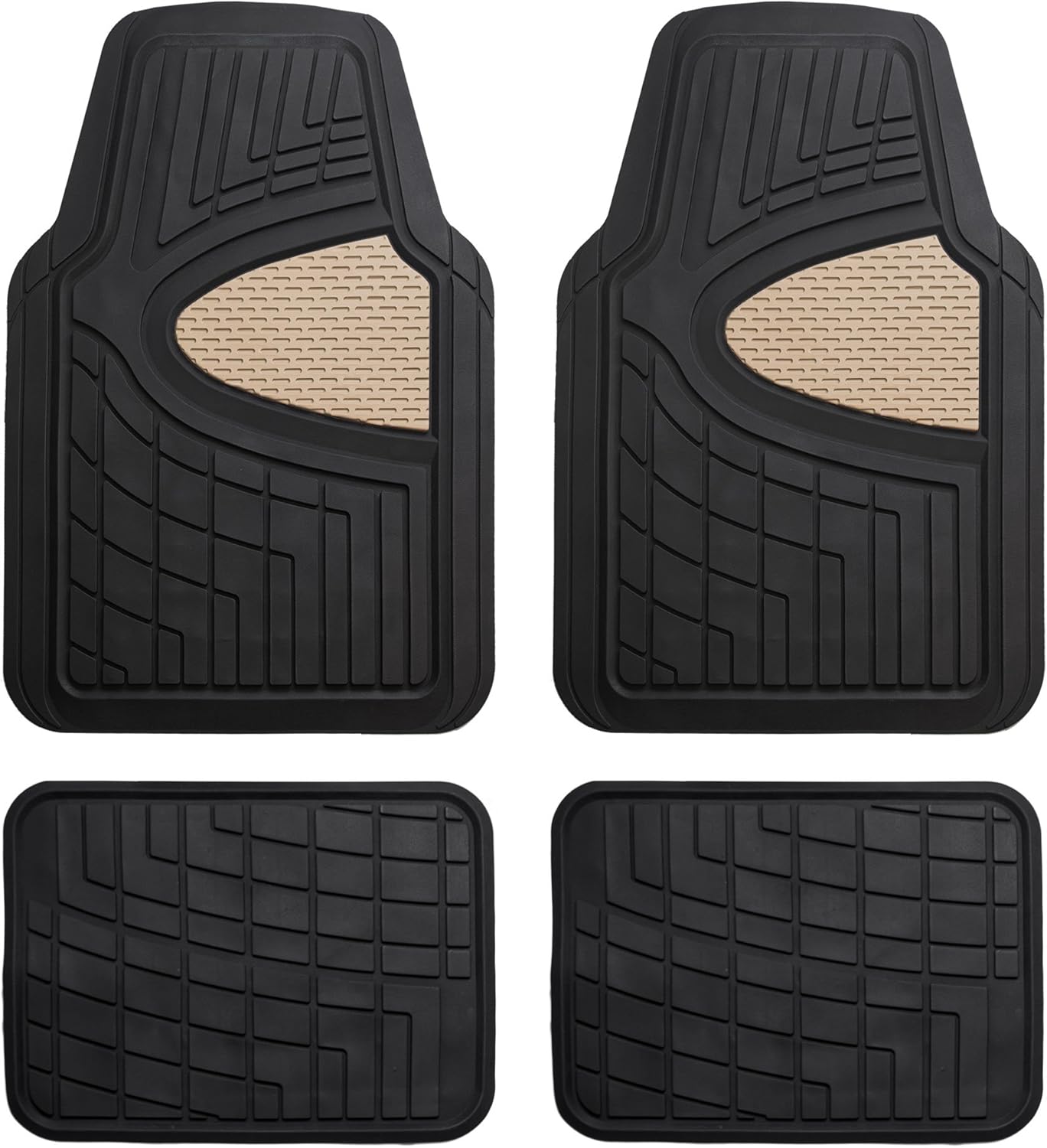 Universal Fit Heavy-Duty Rubber Floor Mats for Cars and SUVs
