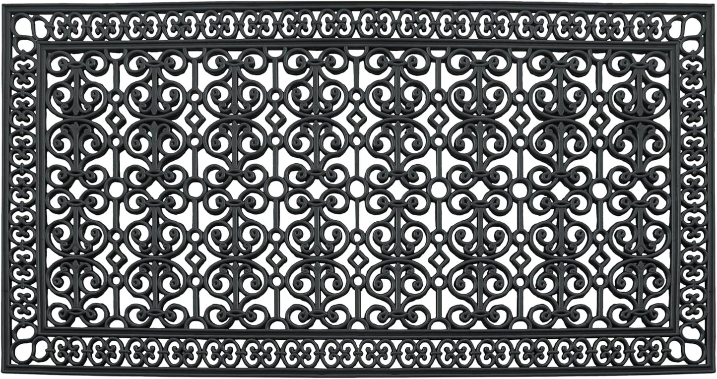 A1HC Extra Large Doormat for Entryway, Heavy Duty Rubber Mat