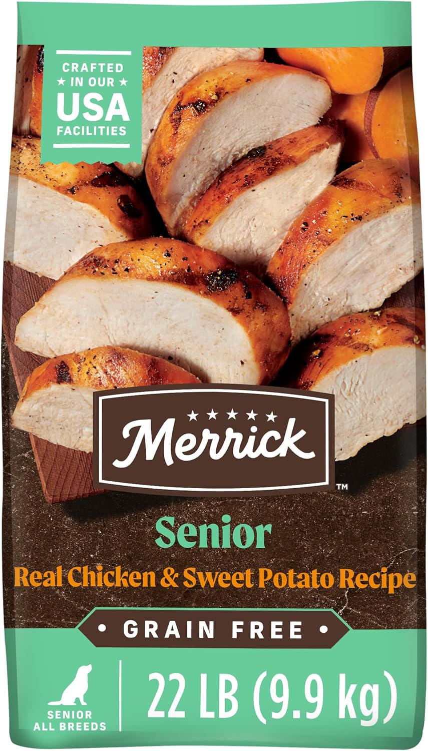 Merrick Premium Grain Free Senior Dog Food with Real Chicken