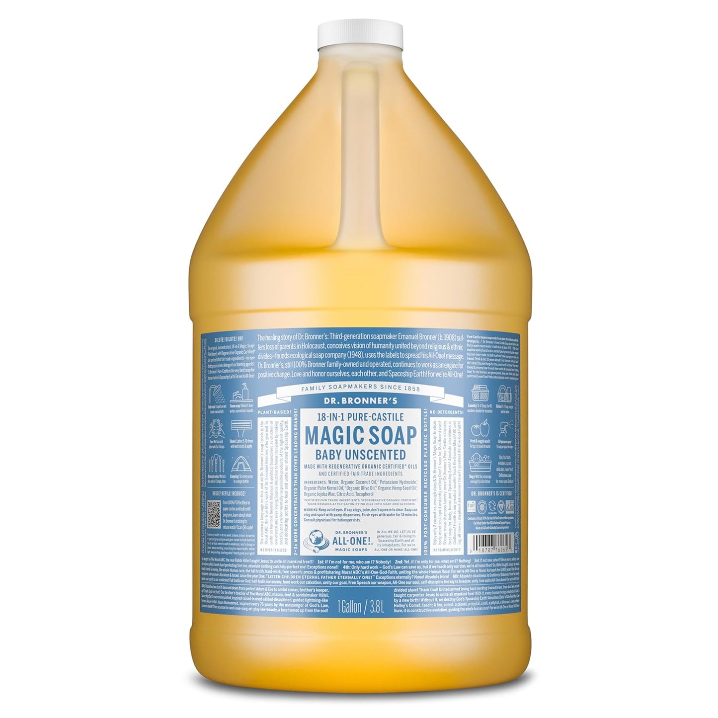 Dr. Bronner's Pure-Castile Magic Soap Liquid for Sensitive Skin