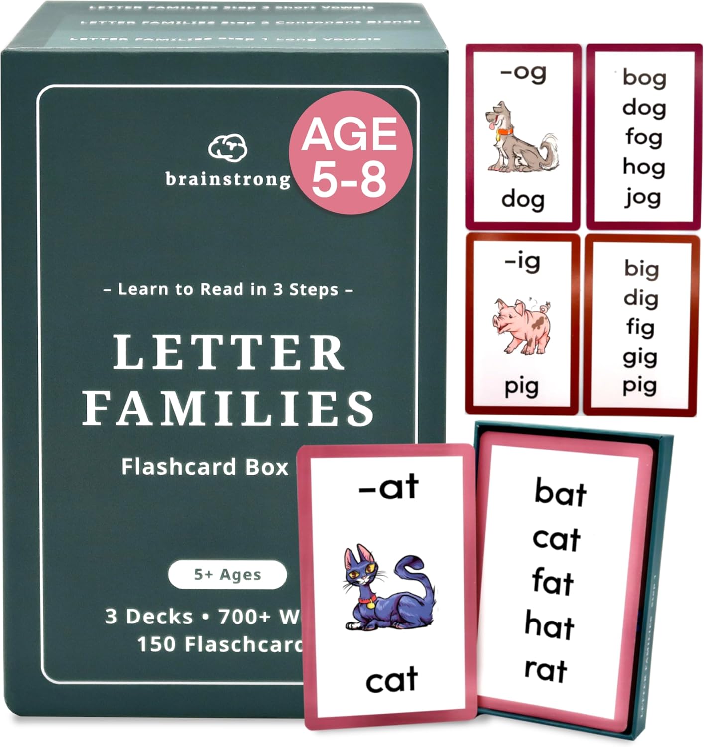 750 Phonics Words Flashcards for Kindergarten and 1st Grade