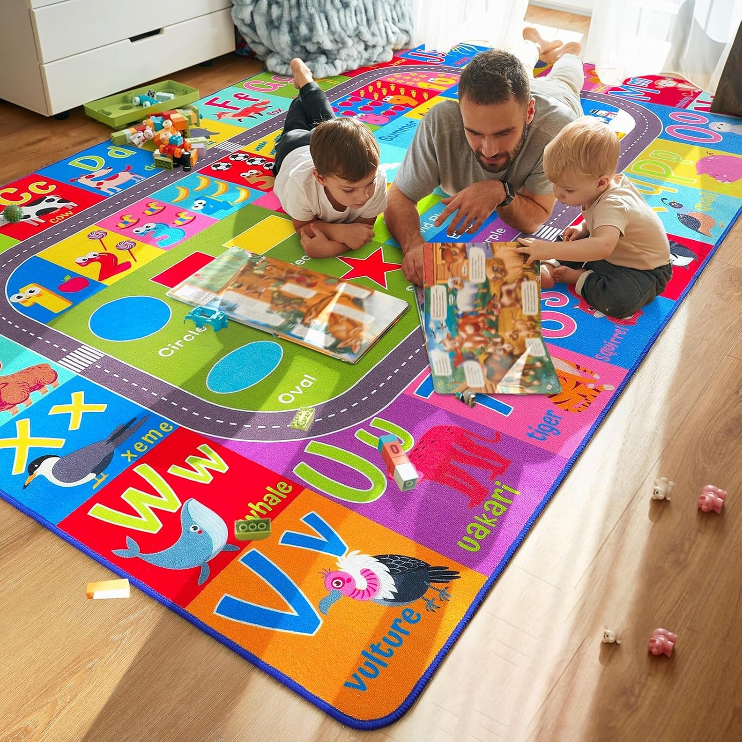 HOMORE Kids Educational Rug for Learning Alphabet and Numbers