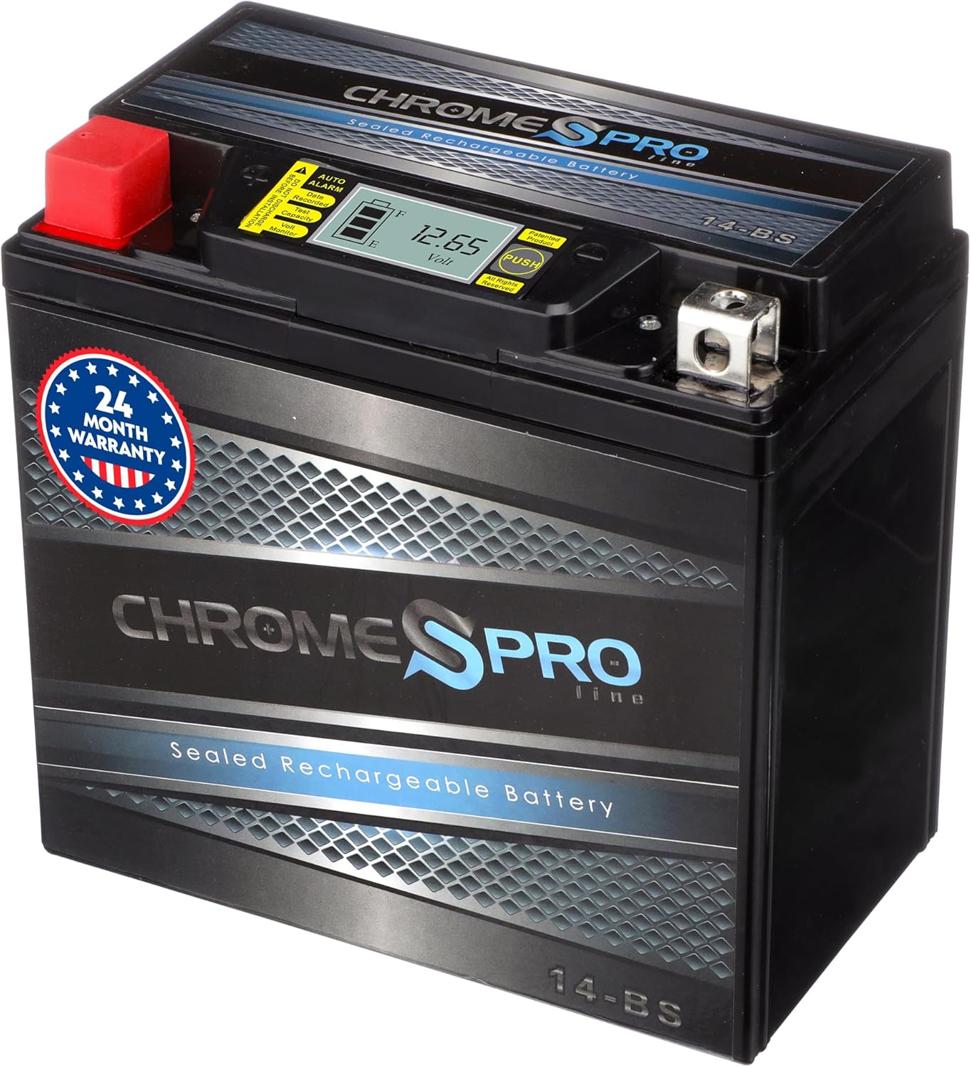 YTX14-BS Maintenance-Free Battery with LCD Display for ATVs