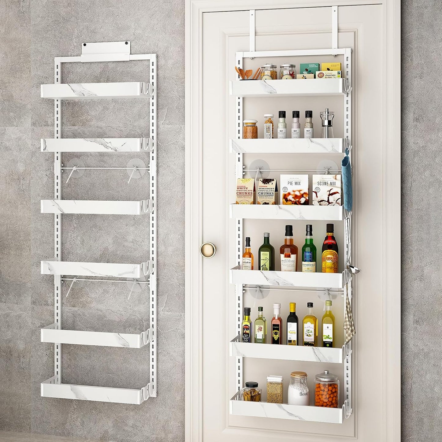 Over the Door Pantry Organizer for Kitchen and Bathroom Storage