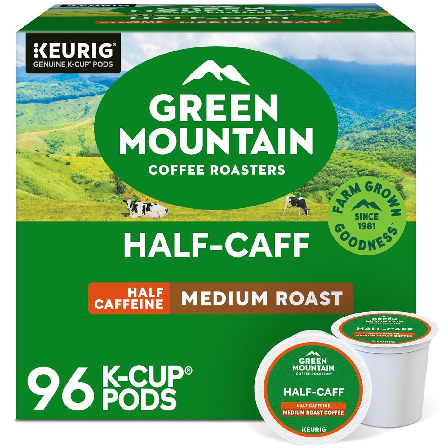 Green Mountain Coffee Roasters Half Caff Coffee K-Cup Pods