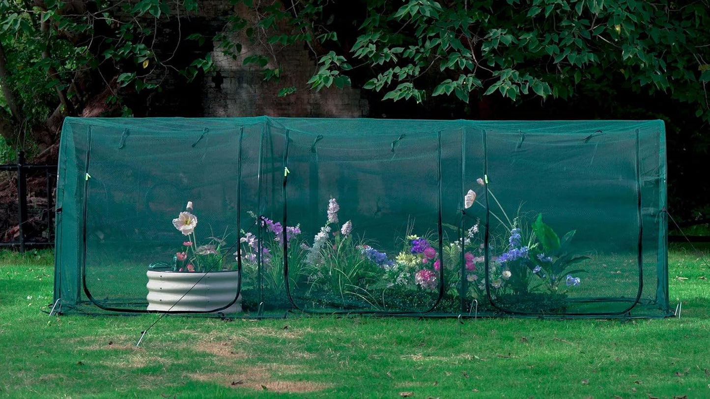 Poray Large Tunnel Plant Netting Cover for Vegetables and Fruits