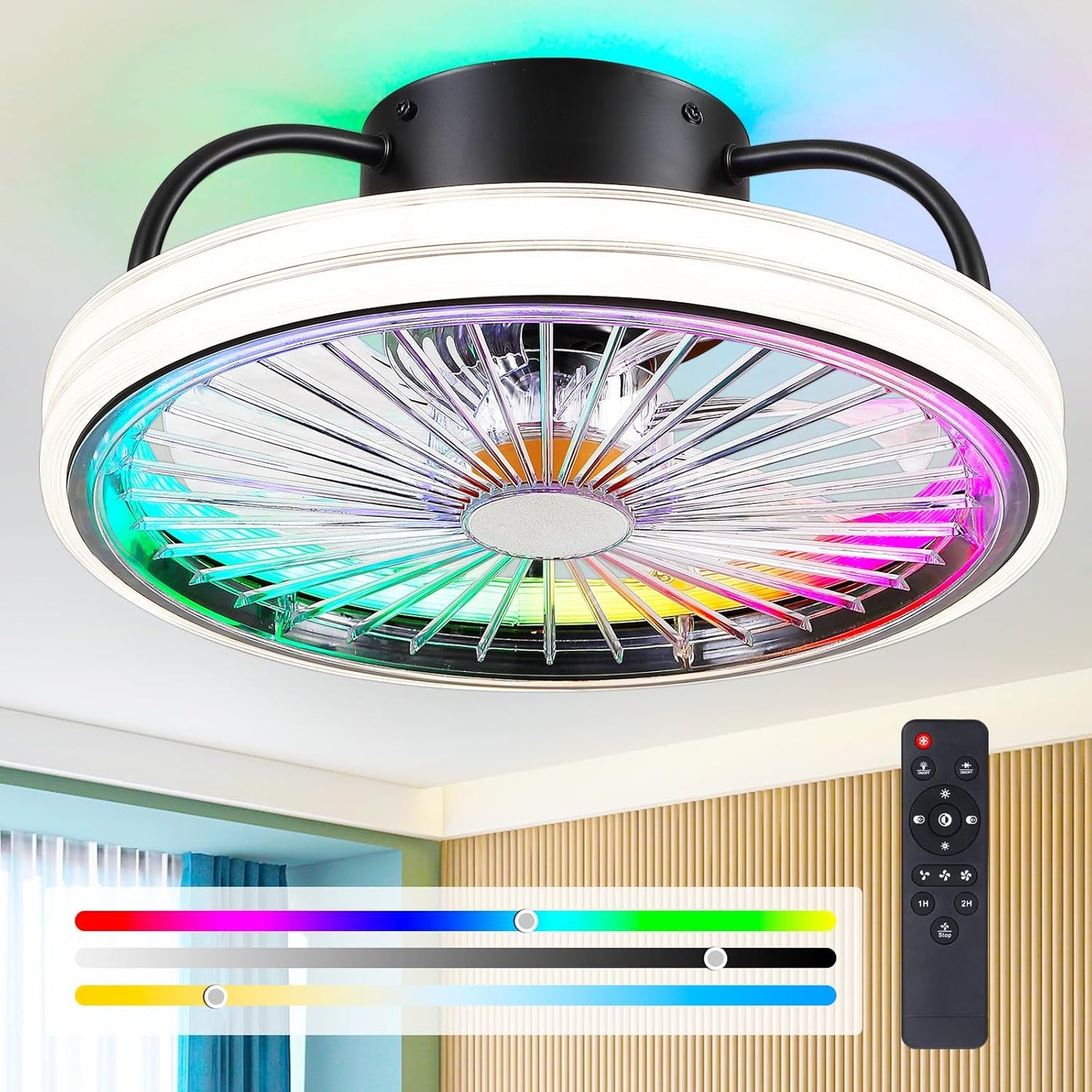 Modern Low Profile Ceiling Fan with Light for Any Room