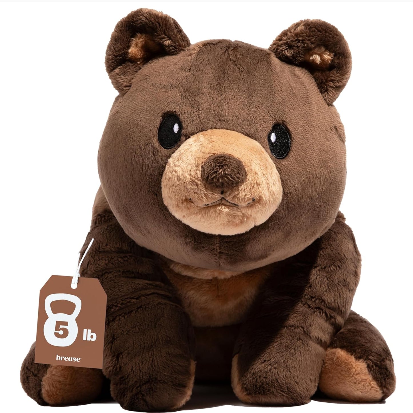 Brease 5 lb Unscented Weighted Brown Teddy Bear Plush Toy