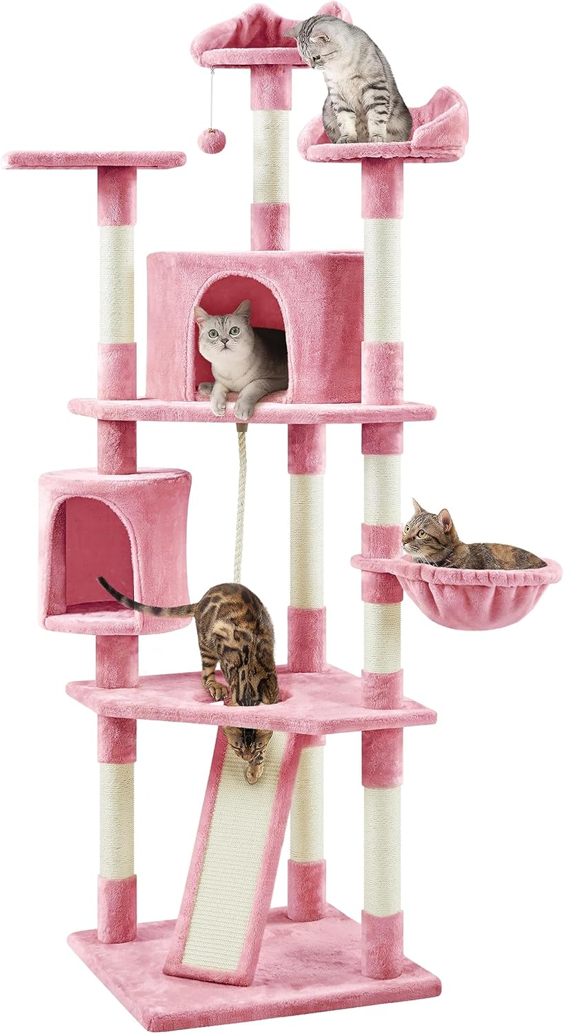 79in Multi-Level Cat Tree with Scratching Posts for Indoor Cats