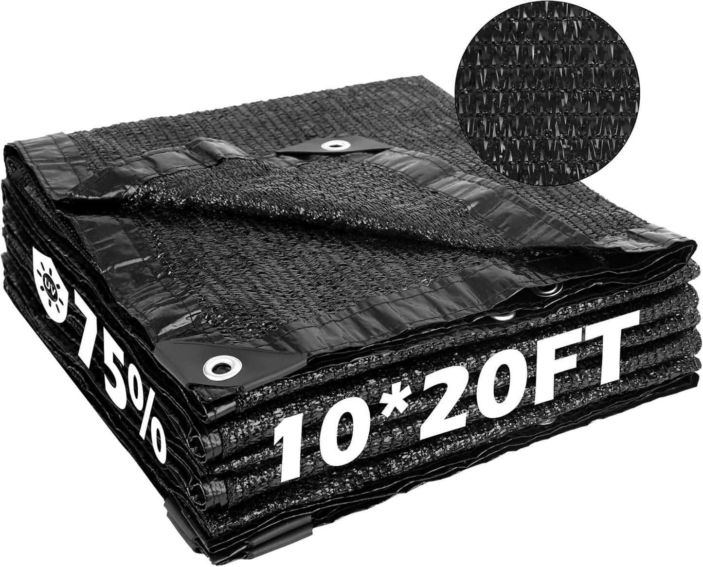 Garden Expert 75% Black Shade Cloth for Optimal Sun Protection