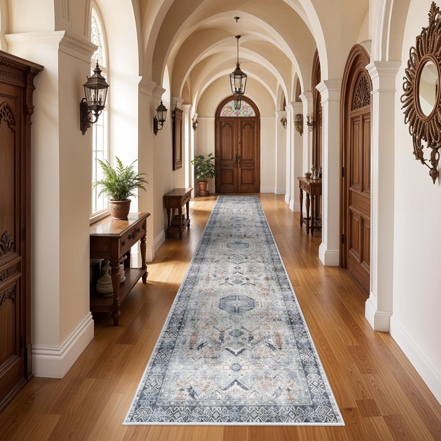 Washable Kitchen Runner Rug - Non-Slip Soft 3x14 Floor Carpet