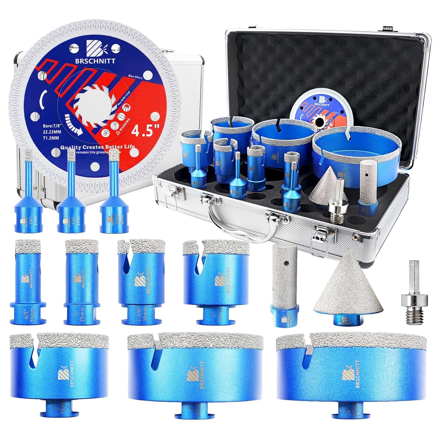 Diamond Core Drill Bit Set for Porcelain Tile and Marble