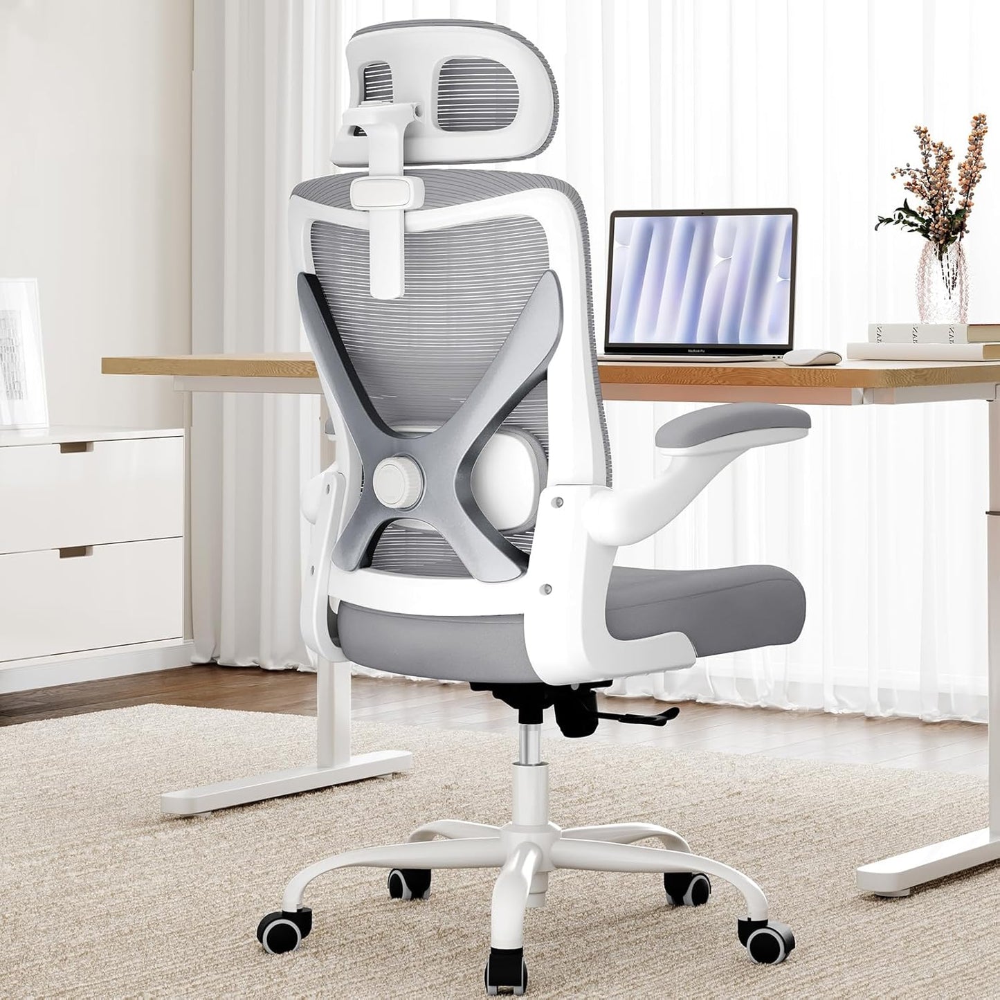 Ergonomic Office Chair with Adjustable Lumbar Support for Comfort