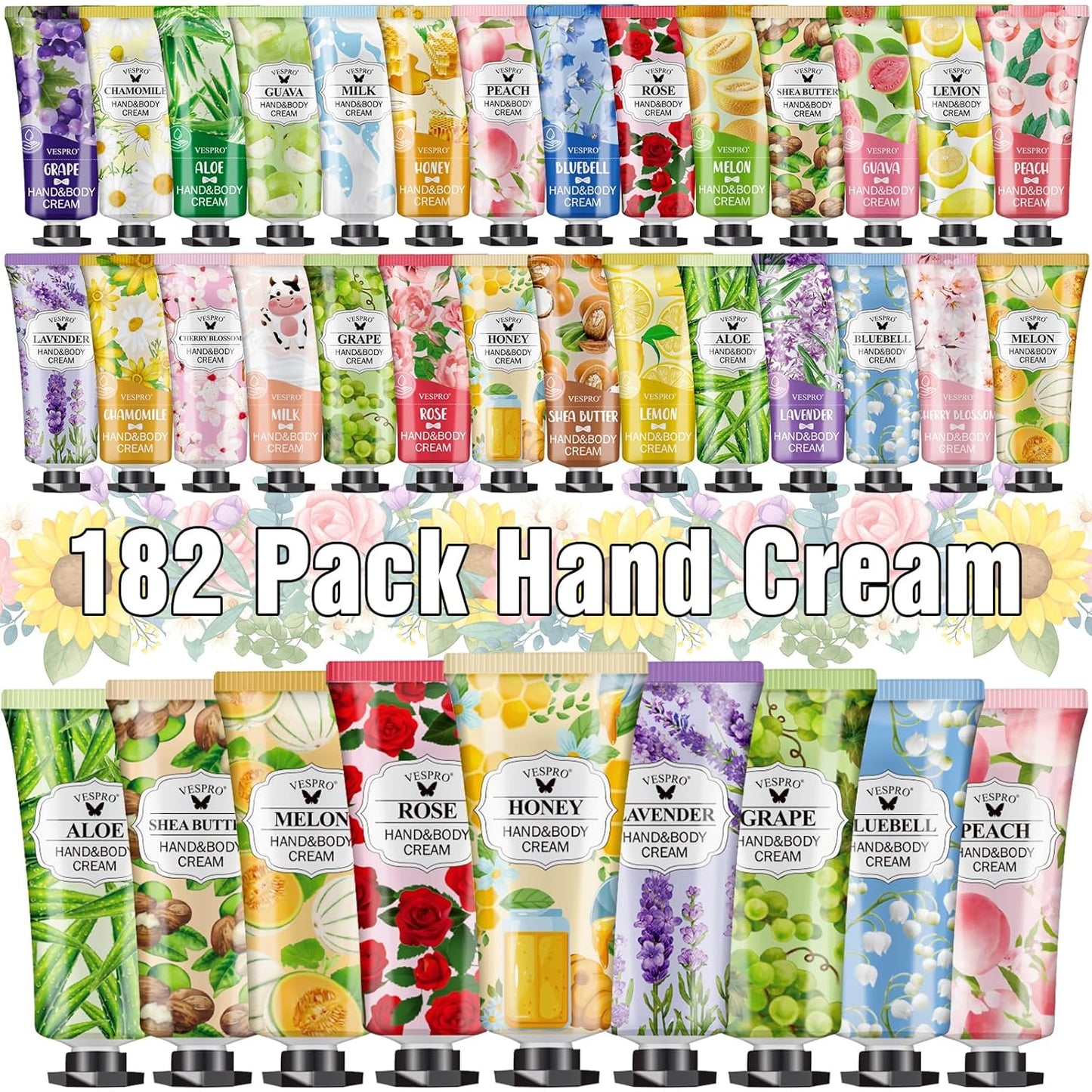 182 Pack Hand Cream Set for Women - Perfect Christmas Gifts