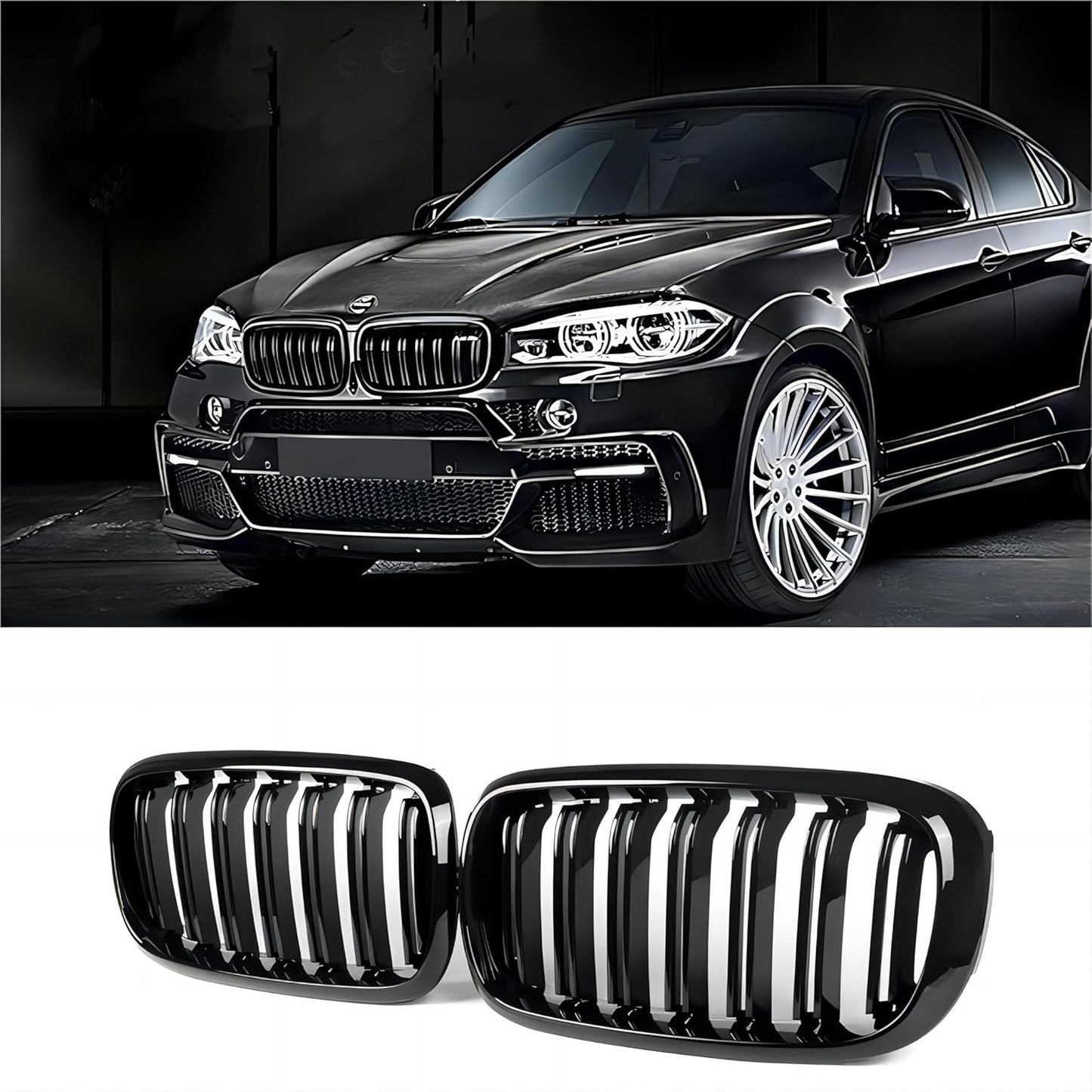 X5 Grill - Stylish Black Front Kidney Grille for BMW X5 and X6