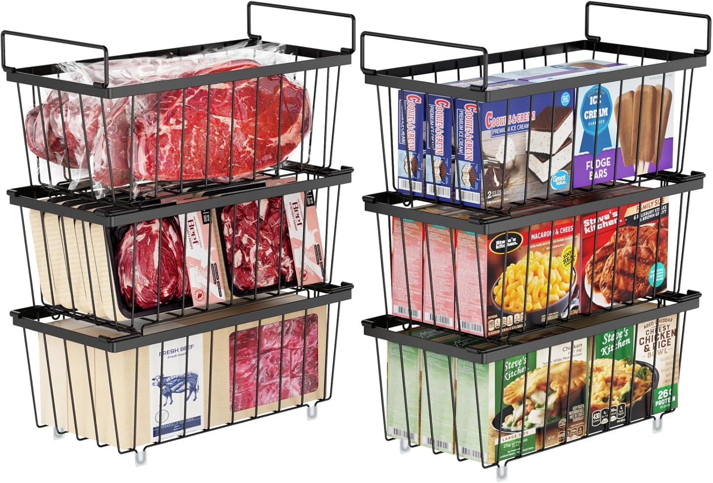iSPECLE Freezer Storage Bins - Organize Your Chest Freezer Efficiently