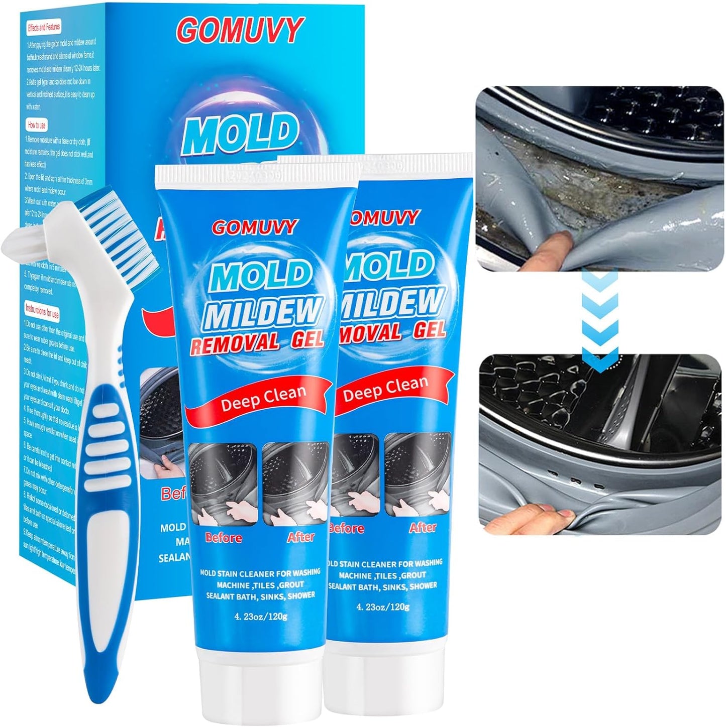 Powerful Grout Cleaner Duo by GOMUVY