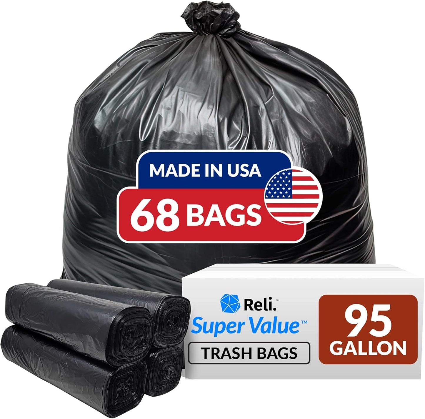 Heavy Duty 95 Gallon Trash Bags for Serious Cleanup Needs