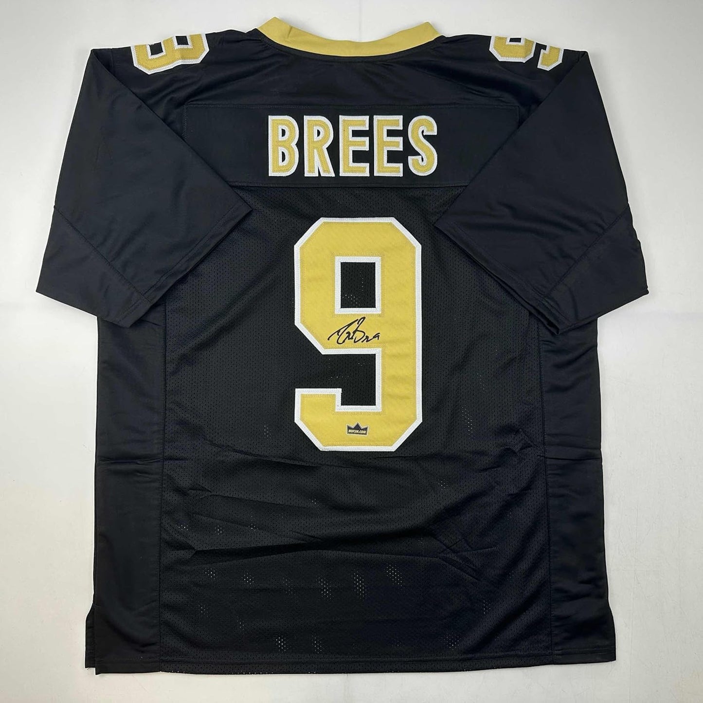 Facsimile Autographed Drew Brees New Orleans Black Jersey XL