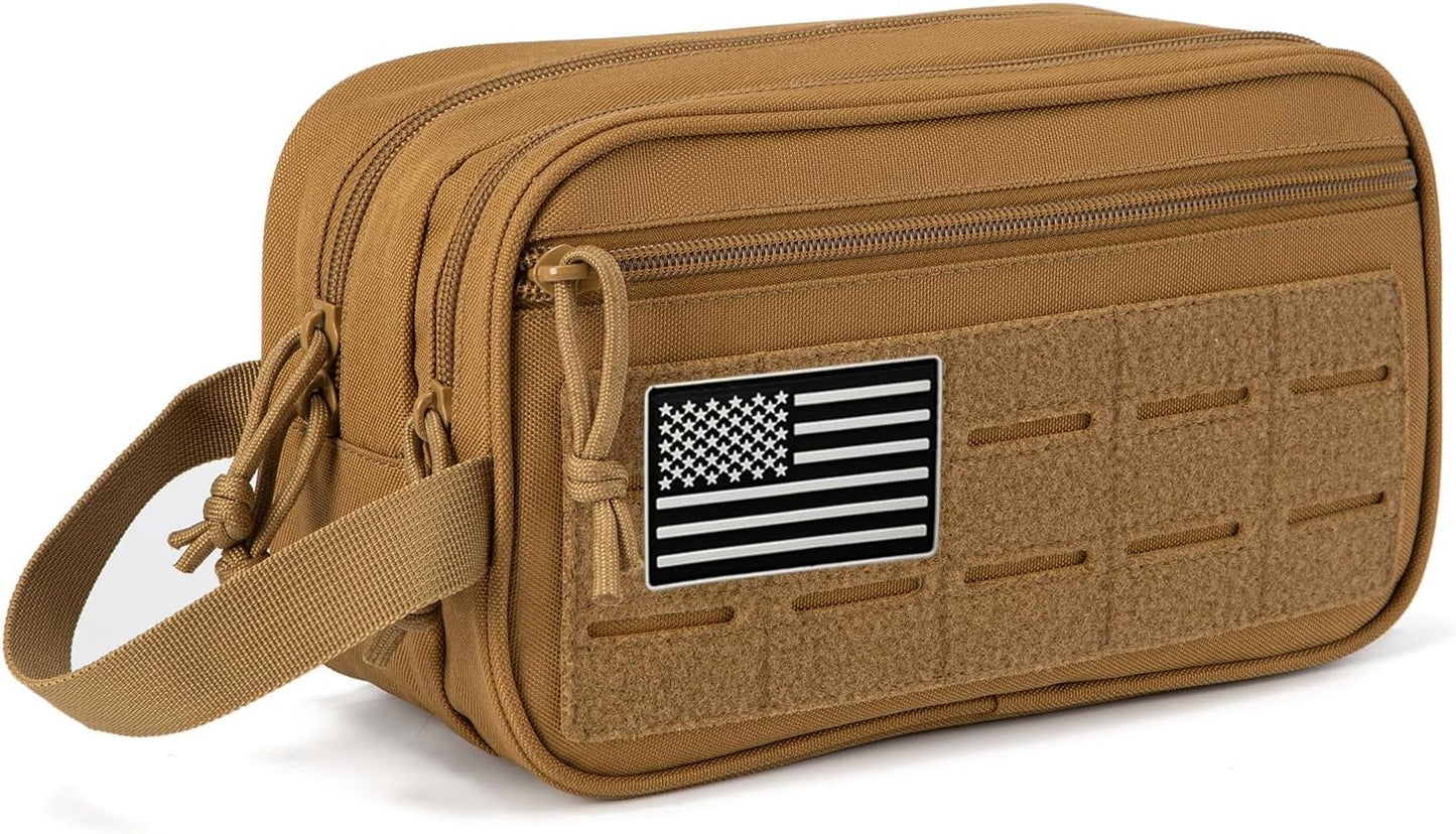 QT&QY Men's Tactical Toiletry Bag: Compact Hygiene Essential