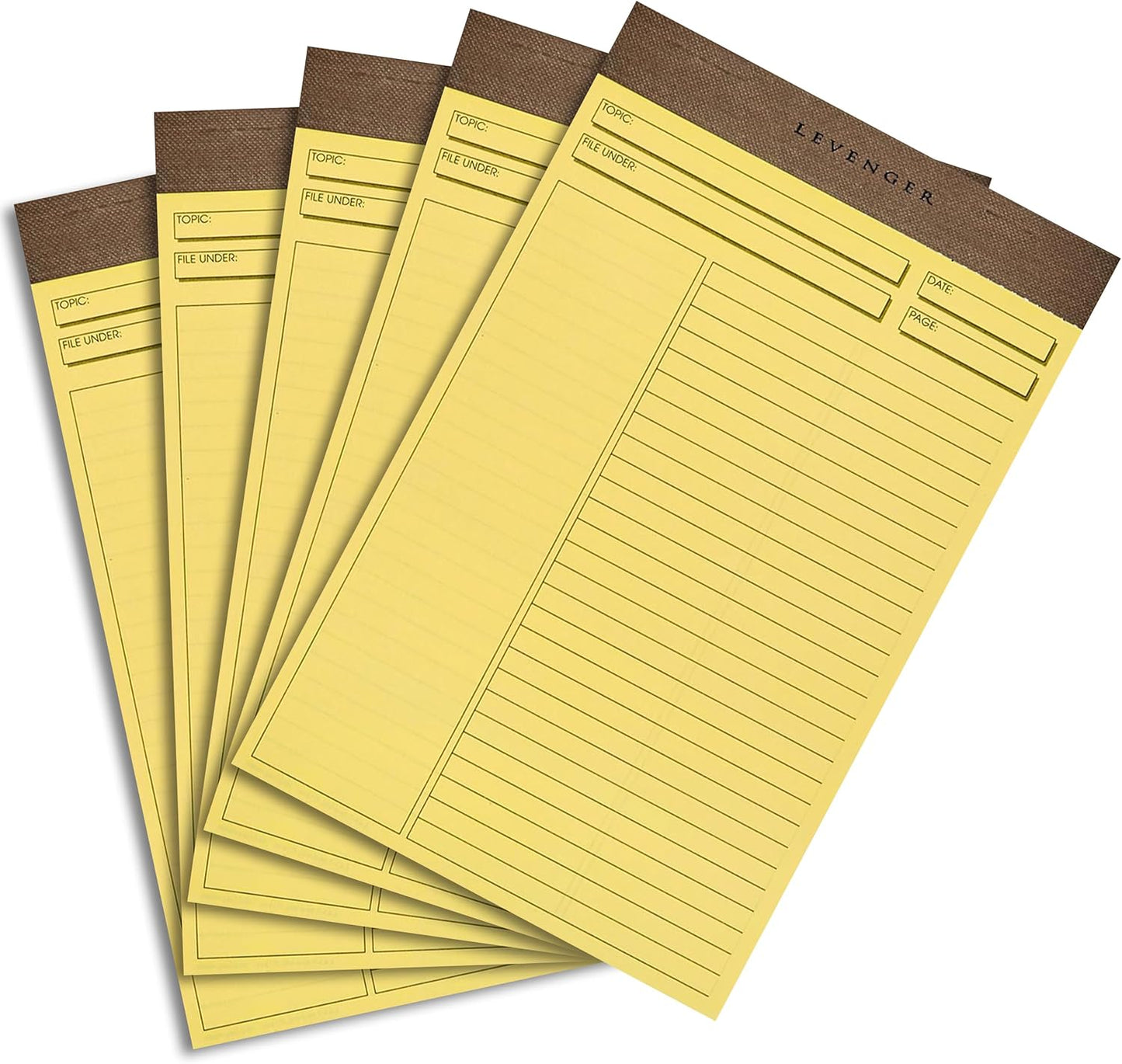 Levenger Cornell-Compatible Yellow Notepad 5-Pack