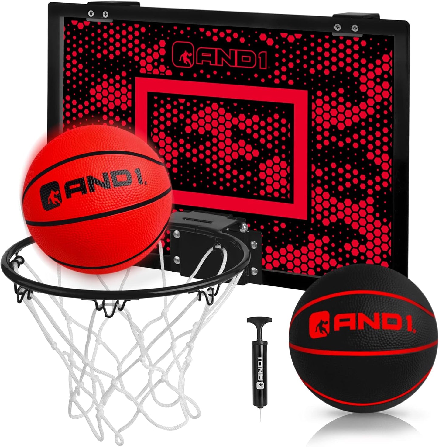 AND1 Over the Door Mini Basketball Hoop for Indoor Fun