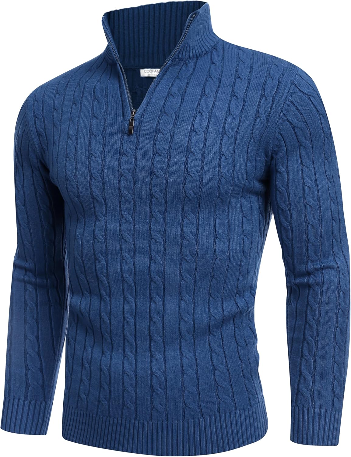 COOFANDY Men's Quarter Zip Sweater for Stylish Comfort