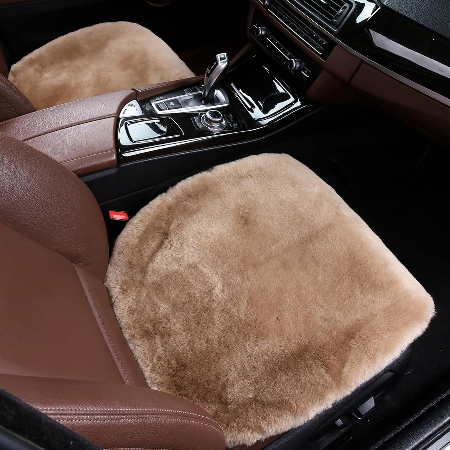 Fluffy Genuine Australia Sheepskin Car Seat Cover for Comfort