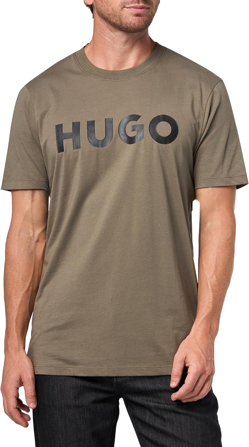 HUGO Mens Print Logo Short Sleeve T-Shirt for Stylish Comfort