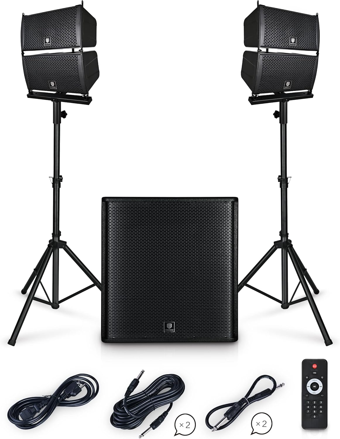 PRORECK Club 4000 Powered PA Speaker System with Subwoofer